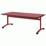 TABLE MALIBU 160X80 T3 DL STRA ROUGE U321/NOIR ROUGE 3020