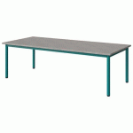TABLE MALIBU 180X80 T2 4P STRA ABS BÉTON F186/BLEU 5018