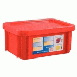 BAC GERBABLE NORME EUROPE HACCP 55L ROUGE 595X395X320 + C OUVERCLE - PP -