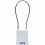 CADENAS DE CONSIGNATION - CÂBLE ACIER FLEXIBLE 40 CM - CORPS COUVERT PVC BLANC ABUS