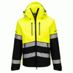 PORTWEST EV465 VESTE IMPER-RESPIRANTE À CAPUCHE HV EV4 (3L) JAUNE/NOIR - TAILLE XXXL