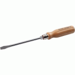 TOURNEVIS FENTE À MANCHE BOIS ET LAME RONDE - POUR MÉCANICIEN - 8X150 MM SAM OUTILLAGE