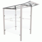 ABRI CAISSE MODULO 1.30 M AVEC BARDAGES LATÉRAUX - GRIS 7044 - PROCITY