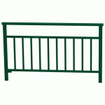 BARRIÈRE VENISE 1.50 M STRUCTURE BARREAUX - ZINC VERT 6005 - PROCITY