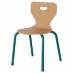 CHAISE MALIBU 4P - T4 - COQUE HÊTRE / ALU BLEU 5018 - MANUTAN EXPERT