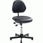 SIÈGE AKTIV-MOUSSE FROIDE IMITATION CUIR-MEDIUM-ACIER-NOIR - GLOBAL PROFESSIONAL SEATING