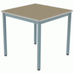 TABLE CARÉLIE 80X80 T6 STR POLY. ÉRABLE GOTLAND BEIGE/LAGON - MOBIDECOR