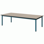 TABLE MALIBU 180X80 T1 4P STRA ANTIB ACACIA/NOIR BLEU 5025