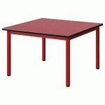 TABLE MALIBU 80X80CM T1 4P STRA ROUGE U321/NOIR ROUGE 3020