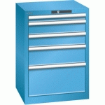 ARMOIRE BLEU CLAIR 564X572X800 AVEC 5 TIR. 75KG _ 78.882.010 - LISTA