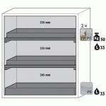 ARMOIRE SÉCURITÉ S-PEGASUS-90 S90.129.120.WDAC JAUNE - ASECOS