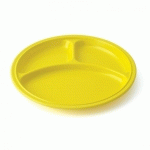 ASSIETTE 3 COMPARTIMENTS MELAMINE JAUNE