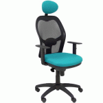 CHAISE JORQUERA AVEC APPUI-TÊTE NOIR/TURQUOISE - PIQUERAS Y CRESPO