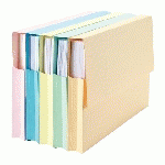 CHEMISE POCHETTE À SOUFFLET CARTE OXFORD 24 X 32 CM COULEURS PASTEL ASSORTIES - PAQUET DE 50