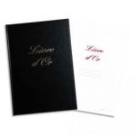 ELVE LIVRE D'OR FORMAT 21X29,7CM NOIR 148 PAGES. COUVERTURE ASPECT CUIR