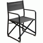 FAUTEUIL SCENARIO PLIANT TPEP/ALU - NOIR/GRAPHITE - PROLOISIRS