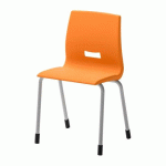 LOT DE 4 - CHAISE SCOLAIRE OCTAVE TAILLE 4 - PRIMAIRE CP / CE1 - ORANGE