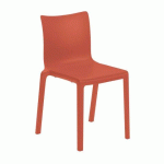 LOT DE 4 - CHAISE YUNA USAGE INTÉRIEUR ET EXTÉRIEUR, CORAIL