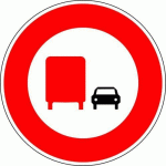 PANNEAU SIGNALISATION B3A CL2 450 INTERDICTION DÉPASSER PL - KELIAS