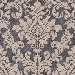 PAPIER PEINT BAROQUE ÉLÉGANT | PAPIER PEINT GRIS ANTHRACITE ET BEIGE POUR CHAMBRE | TAPISSERIE GRISE ET BEIGE BAROQUE POUR COULOIR - 10,05 X 0,53 M