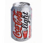 SODA COCA-COLA LIGHT, EN CANETTE, LOT DE 24 X 33 CL