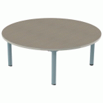 TABLE CARÉLIE MOB ROND Ø120 T1 STR POLY ÉRABLE G. BEIG/LAGON - MOBIDECOR