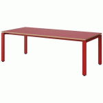 TABLE MALIBU 180X80 T3 SOUDÉ STR ALAISÉ ROUG U321/ROUGE 3020