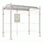 ABRI BUS PROVINCE 2.50 M 1 BARDAGE LAT. INOX GRIS 7044 - PROCITY