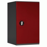 ARMOIRE BASSE 500 X 580 X HT 1000 ANTHRACITE/ ROUGE 3002 - ANJOU TOLERIE