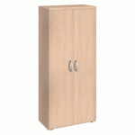 ARMOIRE HAUTE PORTES BATTANTES EXCELLENS / ARKO H 182 X L 80 CM CHÊNE CLAIR