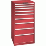 ARMOIRE ROUGE 717X725X1450 AVEC 9 TIR. 75KG _ 78.309.070 - LISTA