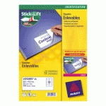 ETIQUETTE ENLEVABLE JET D'ENCRE ET LASER 35,6 X 16,9 MM AVERY L4732-25 BLANCHE - BOÎTE DE 2000