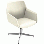 FAUTEUIL DUNE VISITEUR PIED ALUMINIUM TISSU M1 B01/9 BEIGE