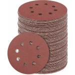 LOT DE 100 DISQUES DE PONÇAGE RONDS 5 POUCES 8 TROUS 120 GRAINS POUR PONCEUSE ORBITALE ALÉATOIRE ET FINITION DE MEUBLES EN BOIS MEULAGE DES MÉTAUX