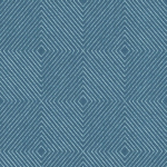 PAPIER PEINT GÉOMÉTRIQUE PAPIER PEINT GRAPHIQUE TAPISSERIE GRAPHIQUE PAPIER PEINT INTISSÉ BLEU MÉTALLIQUE - 10,05 X 0,53 M - BRICOFLOR