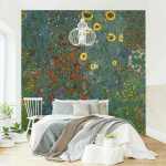 PAPIER PEINT INTISSÉ - GUSTAV KLIMT - GARDEN SUNFLOWERS - MURAL CARRÉ DIMENSION HXL: 192CM X 192CM