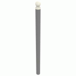POTELET BOOPI PMR TÊTE BOULE MÉTAL HT 1.20M Ø76MM GRIS 9006 - BUTON DESIGN