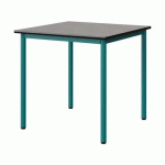 TABLE MALIBU 80X80 T6 4P STR ANTIB BÉTON F186/NOIR BLEU 5018