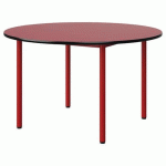 TABLE MALIBU Ø 120 T5 4P STRA ROUGE U321/NOIR ROUGE 3020