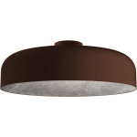 TUZZI PLAFONNIER, 1XE27, MAX 42W, MÉTAL, MARRON CORTEN/FEUILLE ARGENT, D.40CM 40 CORTEN/FEUILLE D'ARGENT - CORTEN/FEUILLE D'ARGENT - LUMICOM