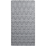 VIDAXL - TAPIS D'EXT�RIEUR BLANC ET NOIR 160X230 CM PP