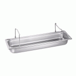BAC GN BLANCO EN ACIER INOXYDABLE GN 2/4 AVEC POIGNÉES ÉTRIER - 150 MM, CAPACITÉ : 9 LITRES