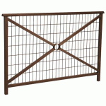 BARRIÈRE LISBONNE 1.50M STRUCTURE GRILLAGÉE ZINC MARRON 8017 - PROCITY