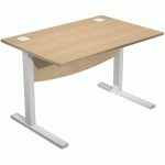 BUREAU DROIT VISUAL VOILE DE FOND - 120 CM - PLATEAU CHÊNE - ARTARREDI