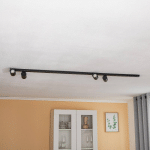 EULUNA SPOT PLAFOND MONO VIII NOIR 8 LAMPES 2X150 CM