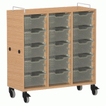 MEUBLE À BACS SHIFT+ LANDSCAPE MÉLA - CHÊNE - ROUGE SANG - MANUTAN COLLECTIVITÉS