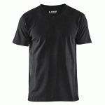 T-SHIRT COL V NOIR TAILLE XXL - BLAKLADER