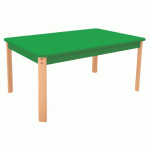 TABLE ERGO RECTANGULAIRE T0 - VERT/HÊTRE - MANUTAN COLLECTIVITÉS