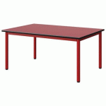 TABLE MALIBU 120X80 T2 4P STRA ROUGE U321/NOIR ROUGE 3020