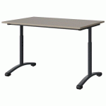 TABLE MALIBU 120X80 T3/T6 DL ST ABS GRIS U727/GRIS 7016